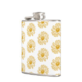 Golden Yellow Daisies Print, Daisy Floral Pattern Flachmann (Links)