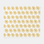 Golden Yellow Daisies Print, Daisy Floral Pattern Fleecedecke (Vorderseite (Horizontal))