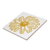 Golden Yellow Daisies Print, Daisy Floral Pattern Fliese (Seite)