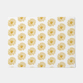 Golden Yellow Daisies Print, Daisy Floral Pattern Fußmatte (Vorderseite)