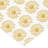 Golden Yellow Daisies Print, Daisy Floral Pattern Kurzer Tischläufer (Ecke)