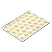 Golden Yellow Daisies Print, Daisy Floral Pattern Notizblock (Linke Seite)