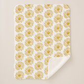Golden Yellow Daisies Print, Daisy Floral Pattern Sherpadecke (Vorderseite)