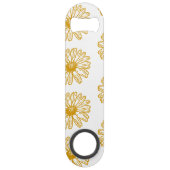 Golden Yellow Daisies Print, Daisy Floral Pattern Speed Flaschenöffner (Rückseite)