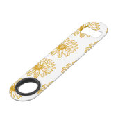 Golden Yellow Daisies Print, Daisy Floral Pattern Speed Flaschenöffner (Rückseite Schrägansicht)