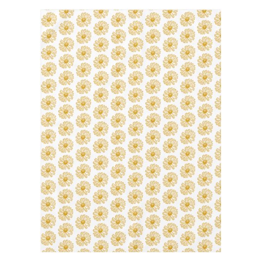 Golden Yellow Daisies Print, Daisy Floral Pattern Tischdecke (Vorderseite)
