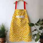 Golden Yellow Dashing Schürze<br><div class="desc">Die helle und fröhliche Schürze mit ihren handgezeichnet Strichen sorgt das ganze Jahr über für ein spielerisches Ambiente. Personalisieren Sie mit Ihrem eigenen Namen oder geben Sie als praktisches und nachdenkliches Geschenk!</div>