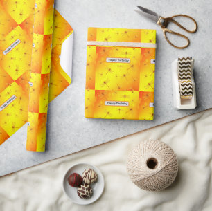 Golden Yellow Dragonflies Flying, Geschenkpapier