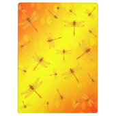 Golden Yellow Dragonflies Flying, Klemmbrett (Rückseite)