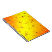 Golden Yellow Dragonflies Flying, Notizblock (Rechte Seite)