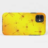 Golden Yellow Dragonfly Pattern, Case-Mate iPhone Hülle (Rückseite (Horizontal))