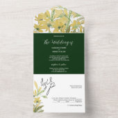 Golden Yellow Field Blume All In One Einladung (Innen Boden)