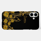 Golden Yellow Floral Abstraktes Kunstwerk Case-Mate iPhone Hülle (Rückseite (Horizontal))