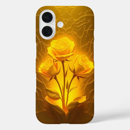 Golden Yellow Floral Light Case-Mate iPhone Case (Rückseite)