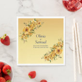 Golden Yellow Flowers Serviette (Beispiel)