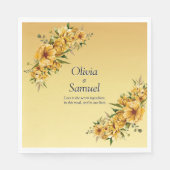 Golden Yellow Flowers Serviette (Vorderseite)
