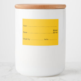 Golden Yellow Food Labels für Zuhause und Küche Lebensmitteletikett