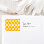 Golden Yellow Geometric Ikat Tribal Print Pattern (Insitu)