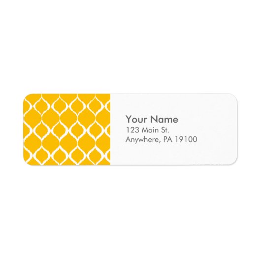 Golden Yellow Geometric Ikat Tribal Print Pattern (Vorne)