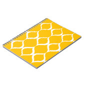 Golden Yellow Geometric Ikat Tribal Print Pattern Notizblock (Linke Seite)