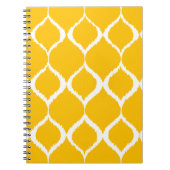 Golden Yellow Geometric Ikat Tribal Print Pattern Notizblock (Vorderseite)