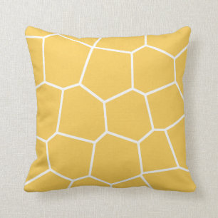 Golden Yellow Giraffe Geometrie Kissen