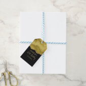 Golden Yellow Gold Glitter Abstract Watercolor Geschenkanhänger (Mit Garn)