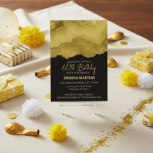 Golden Yellow Gold Glitter Watercolor