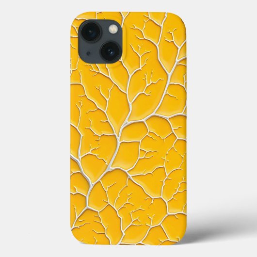 Golden Yellow iPhone Case Vein Design Bold (Rückseite)
