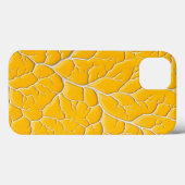 Golden Yellow iPhone Case Vein Design Bold (Rückseite (Horizontal))