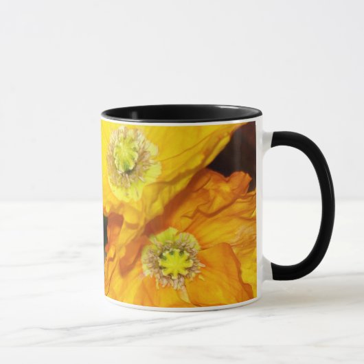 Golden Yellow Islands Poppies Fotografie Tasse (Rechts)