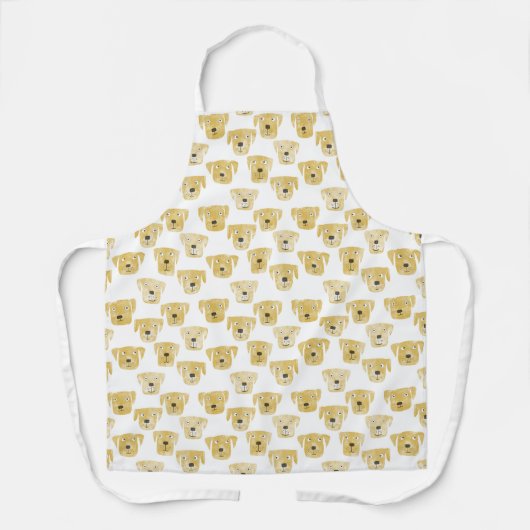 Golden Yellow Labrador Retriever Dog Pattern Schürze (Vorderseite)