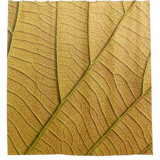 Golden yellow leaf pattern in the morning. duschvorhang (Vorderseite)