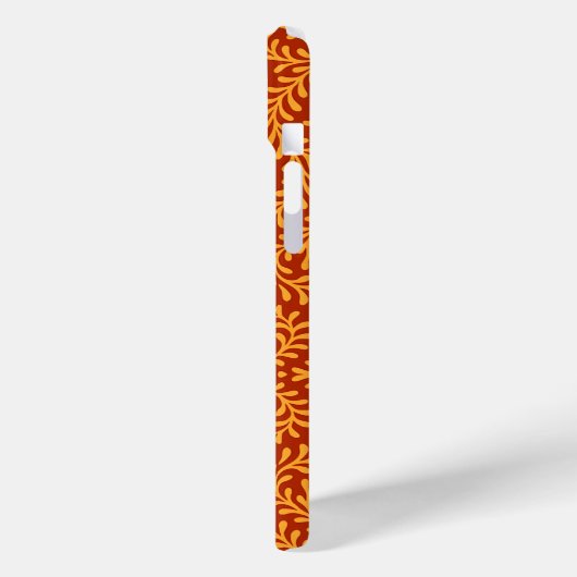 Golden Yellow Leafy Vine Pattern  Case-Mate iPhone Hülle (Rückseite / Links)