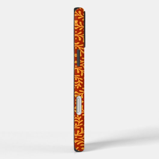 Golden Yellow Leafy Vine Pattern  Case-Mate iPhone Hülle (Rückseite / Rechts)