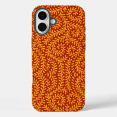 Golden Yellow Leafy Vine Pattern  Case-Mate iPhone Hülle (Rückseite)