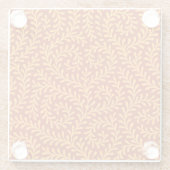 Golden Yellow Leafy Vine Pattern  Glasuntersetzer (Rückseite)