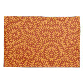 Golden Yellow Leafy Vine Pattern  Kissenbezug (Rückseite-Links)