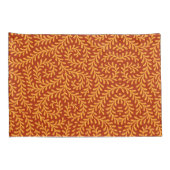 Golden Yellow Leafy Vine Pattern  Kissenbezug (Rückseite-Rechts)