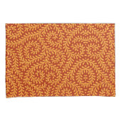 Golden Yellow Leafy Vine Pattern  Kissenbezug (Vorderseite-Rechts)