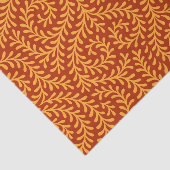 Golden Yellow Leafy Vine Pattern  Seidenpapier (Ausschnitt)