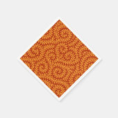 Golden Yellow Leafy Vine Pattern  Serviette (Ecke)