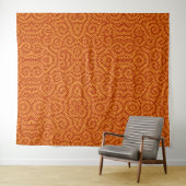 Golden Yellow Leafy Vine Pattern  Wandteppich (Beispiel (Horizontal))