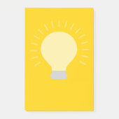 Golden Yellow Light Bulle Post-it Klebezettel (Vorderseite)