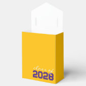 Golden Yellow & Lila Abschluss Gefälligkeitsboxen Geschenkschachtel (Geöffnet)