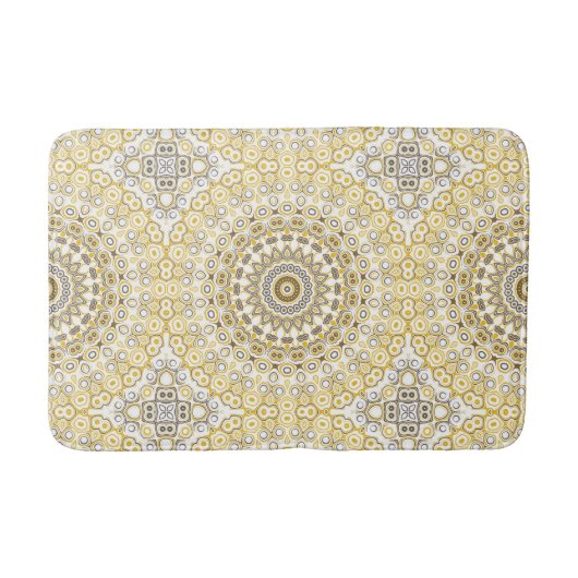Golden Yellow Mandala Pattern Badematte (Vorderseite)