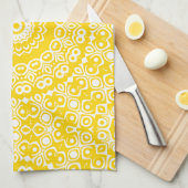 Golden Yellow Mandala Pattern Geschirrtuch (Viertel Falte)