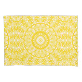 Golden Yellow Mandala Pattern Kissenbezug (Vorderseite-Links)
