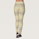 Golden Yellow Mandala Pattern Leggings (Rückseite)