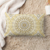 Golden Yellow Mandala Pattern Lendenkissen (Decke)
